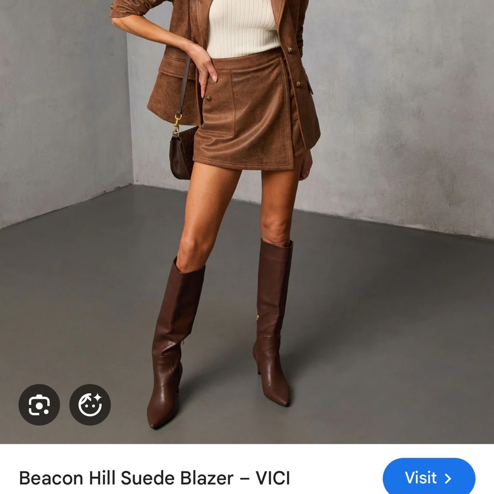 Vici Brown Suede Blazer - Picture 2 of 2